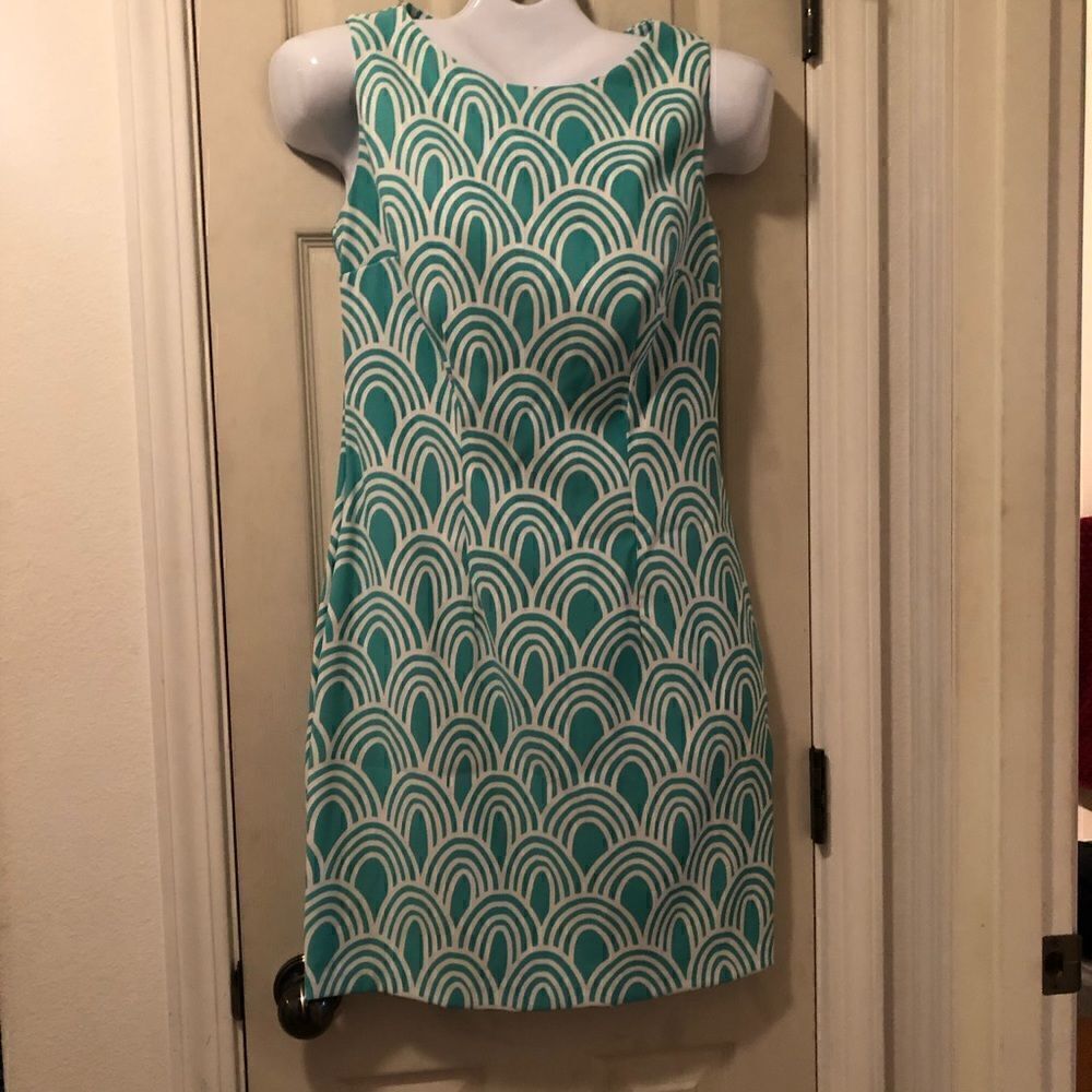 ALYX Women’s 4 Sleeveless Dress Mint green White Polyester Spandex